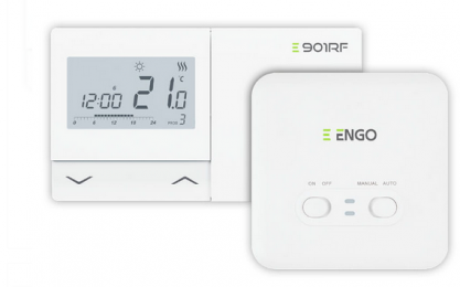 Engo Controls E901RF  programowany, bezprzewodowy regulator temperatury